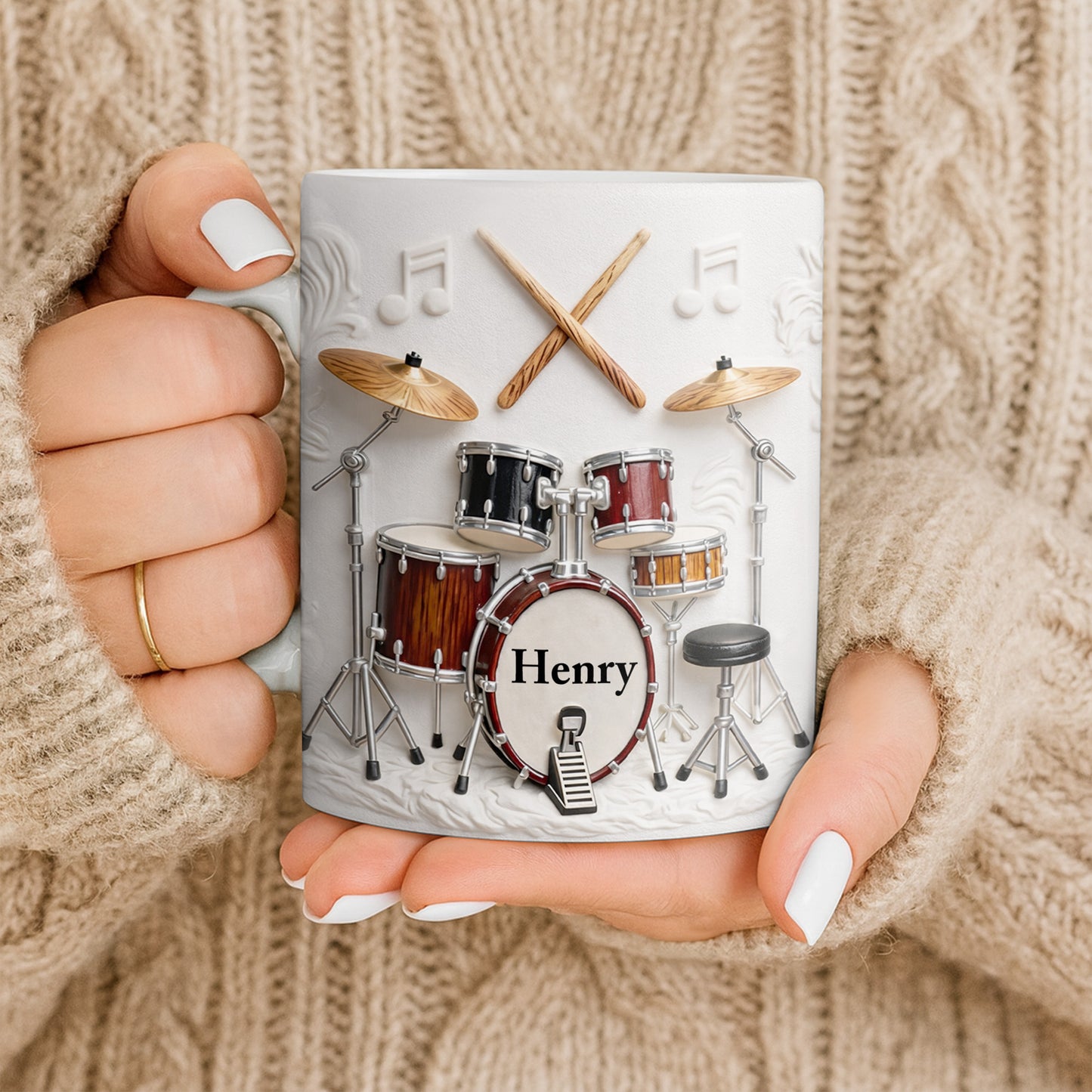 A Life Full Of Rhythm And Beats Drum Kit Set And Drumsticks