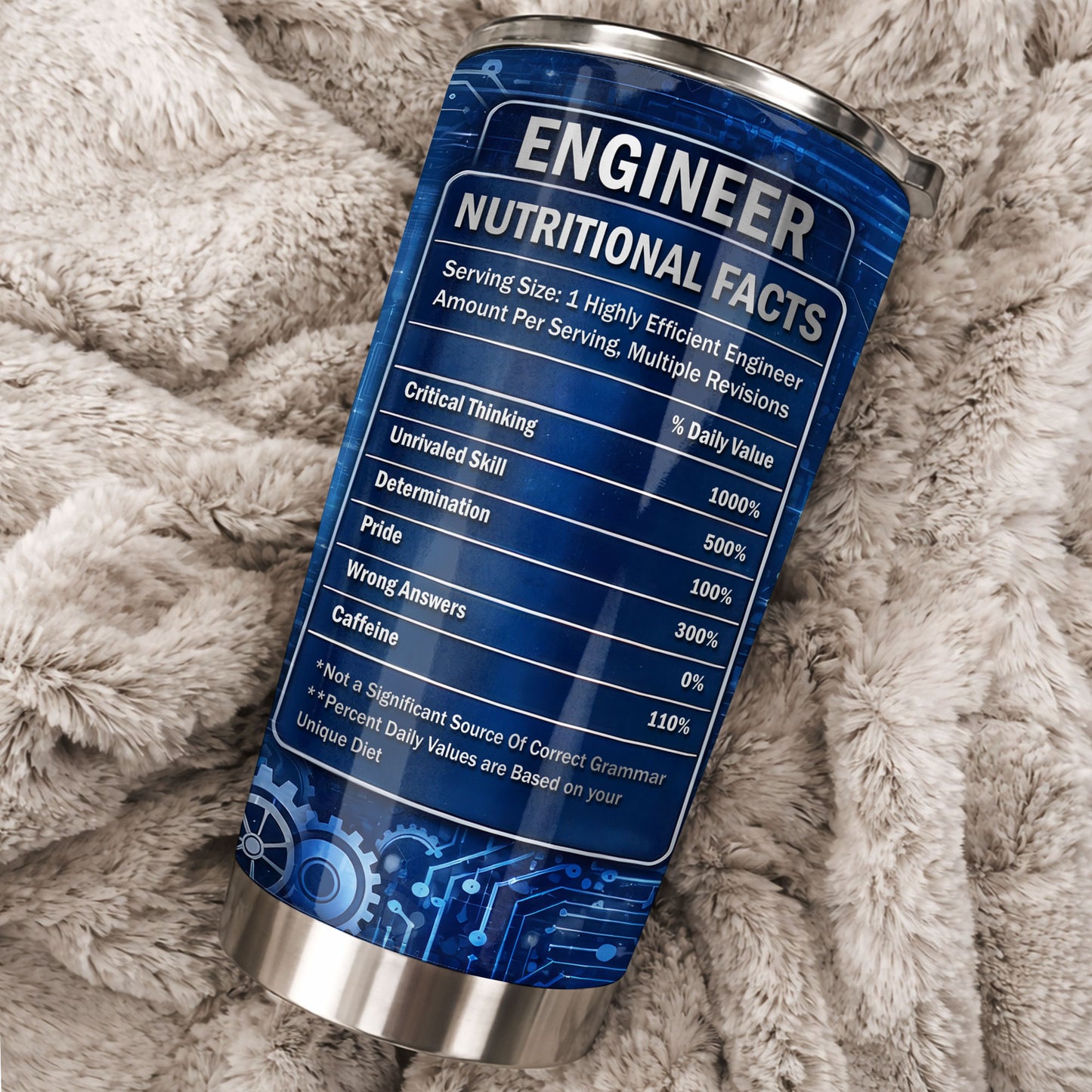 Engineer Someone Who Solves Problems Brain And Gears Design - Personalized Custom Stainless Steel Tumbler 20oz 30oz - JBS136_TB