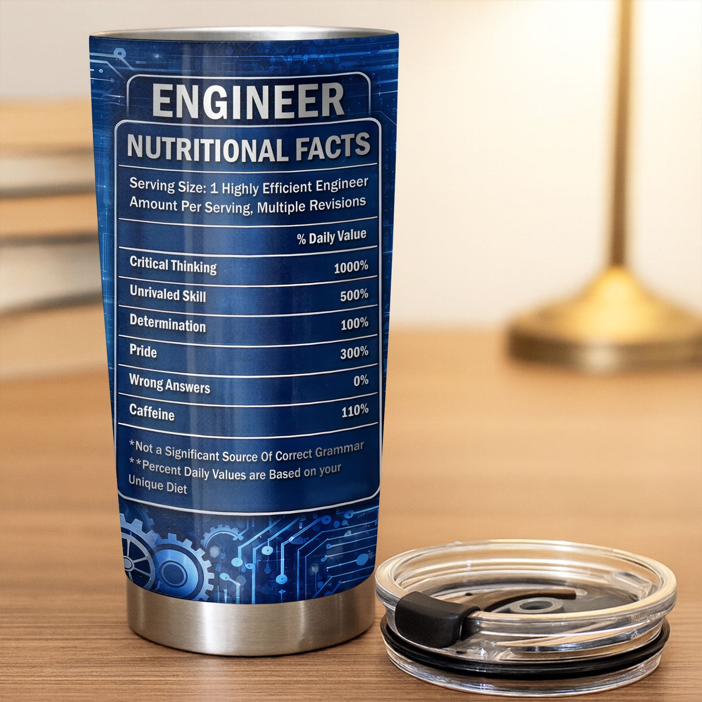 Engineer Someone Who Solves Problems Brain And Gears Design - Personalized Custom Stainless Steel Tumbler 20oz 30oz - JBS136_TB
