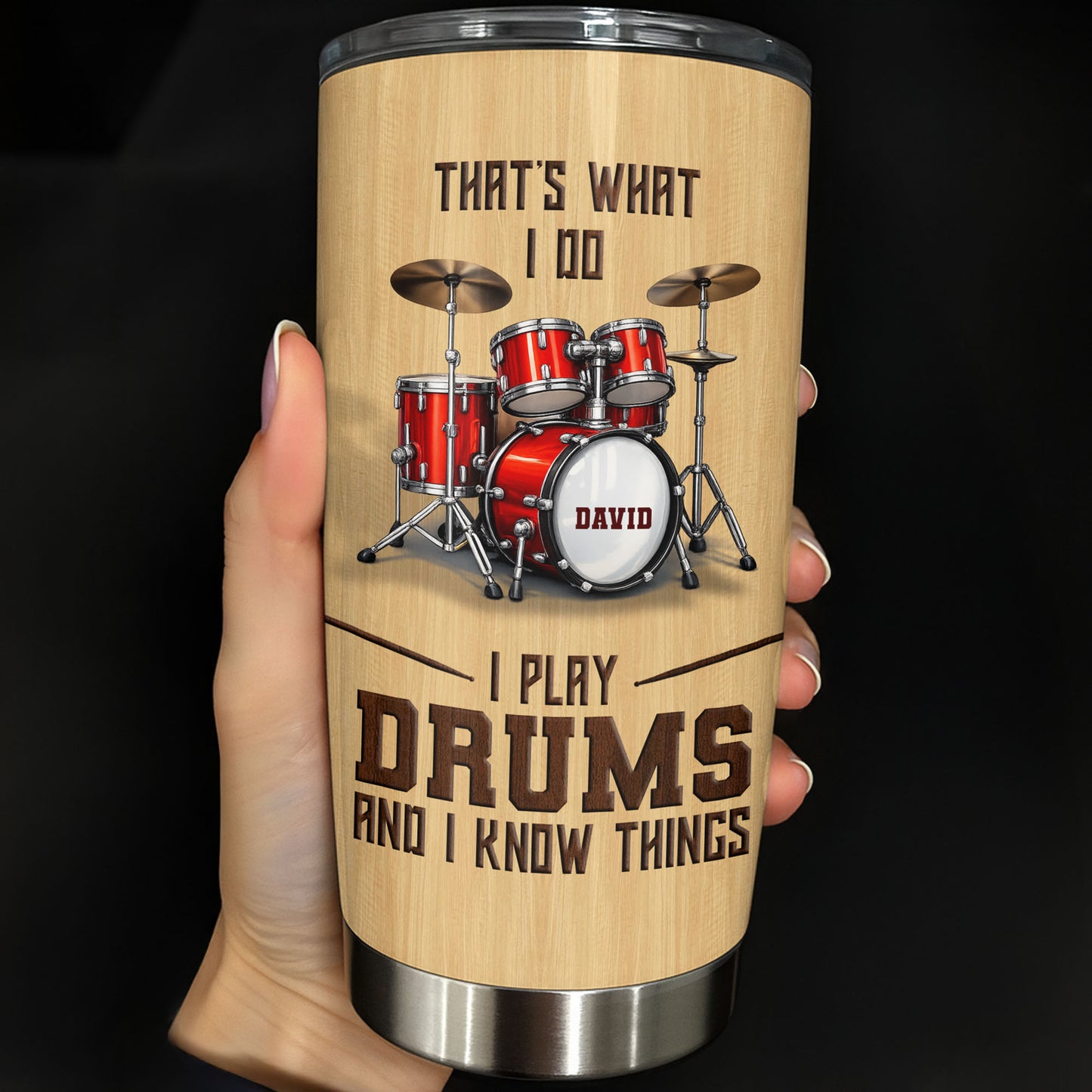 That's What I Do I Play Drums And I Know Things Red Drum Set