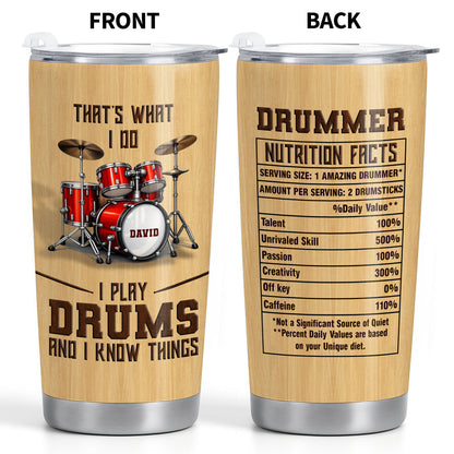 That's What I Do I Play Drums And I Know Things Red Drum Set