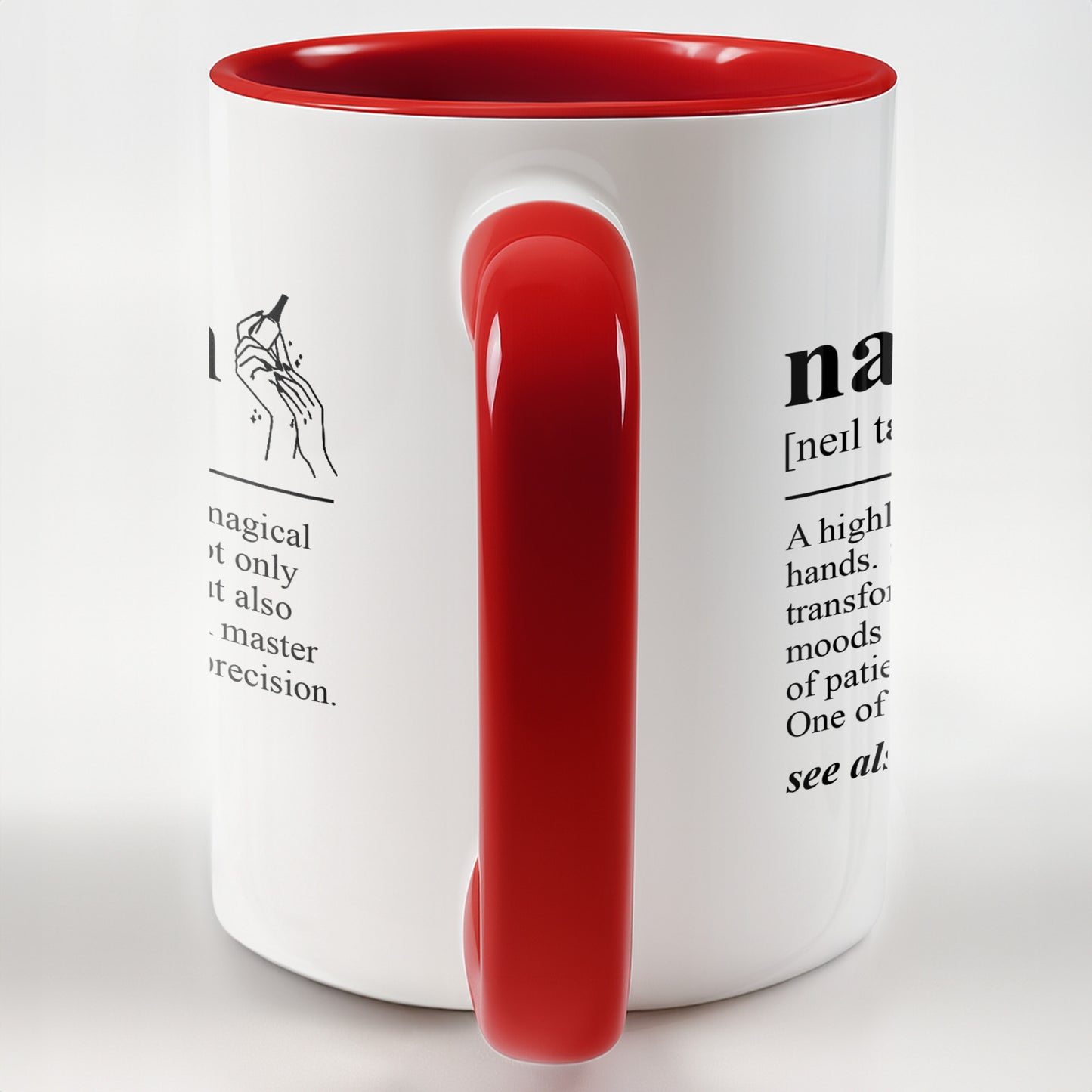 Nail Tech Definition Highly Skilled Artist With Magical Hands And Nail Polish - Personalized Custom Accent Mug - JBS180_AMUG