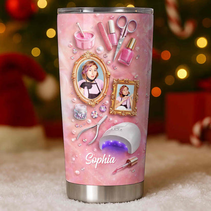Fabulous Nail Tech Life With Custom Photo And 3D Nail Tools - Personalized Custom Stainless Steel Tumbler 20oz 30oz - JBS188_TB