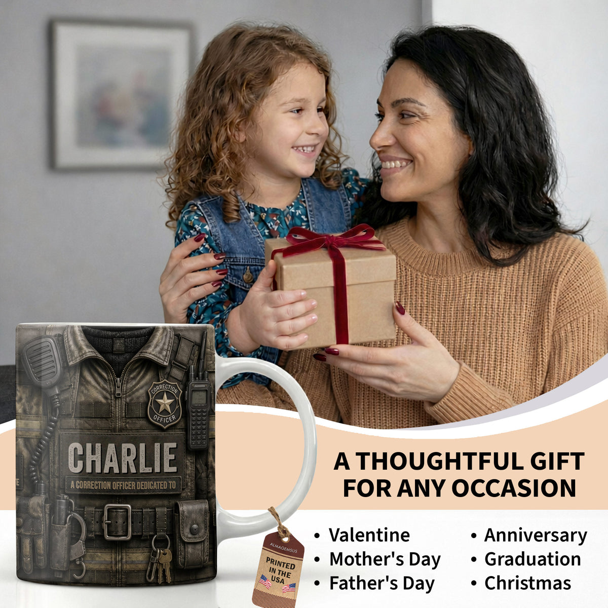 A Correction Officer Dedicated To Custom Tactical Vest Uniform - Personalized Custom Coffee Mug - JBS315_MG