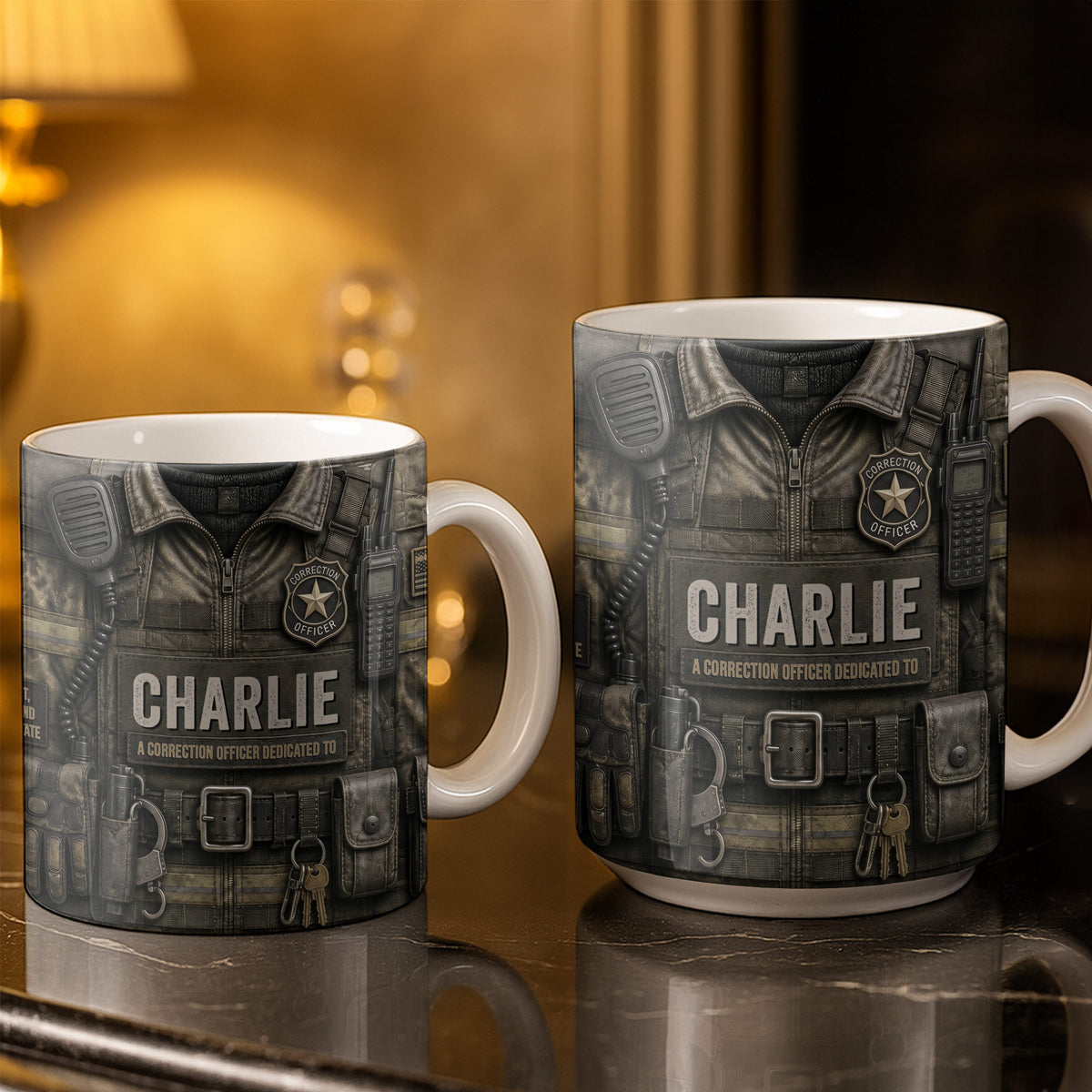 A Correction Officer Dedicated To Custom Tactical Vest Uniform - Personalized Custom Coffee Mug - JBS315_MG