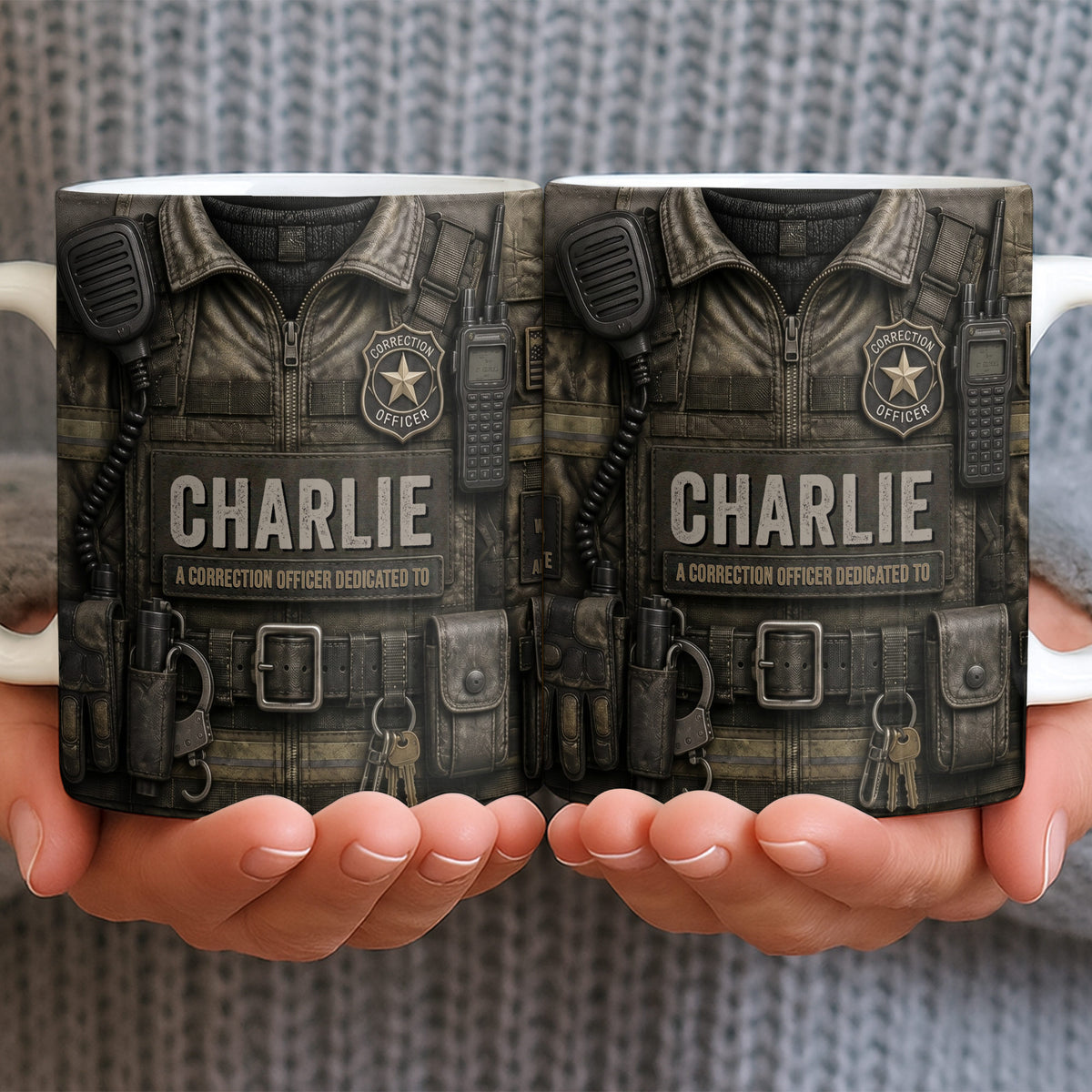 A Correction Officer Dedicated To Custom Tactical Vest Uniform - Personalized Custom Coffee Mug - JBS315_MG