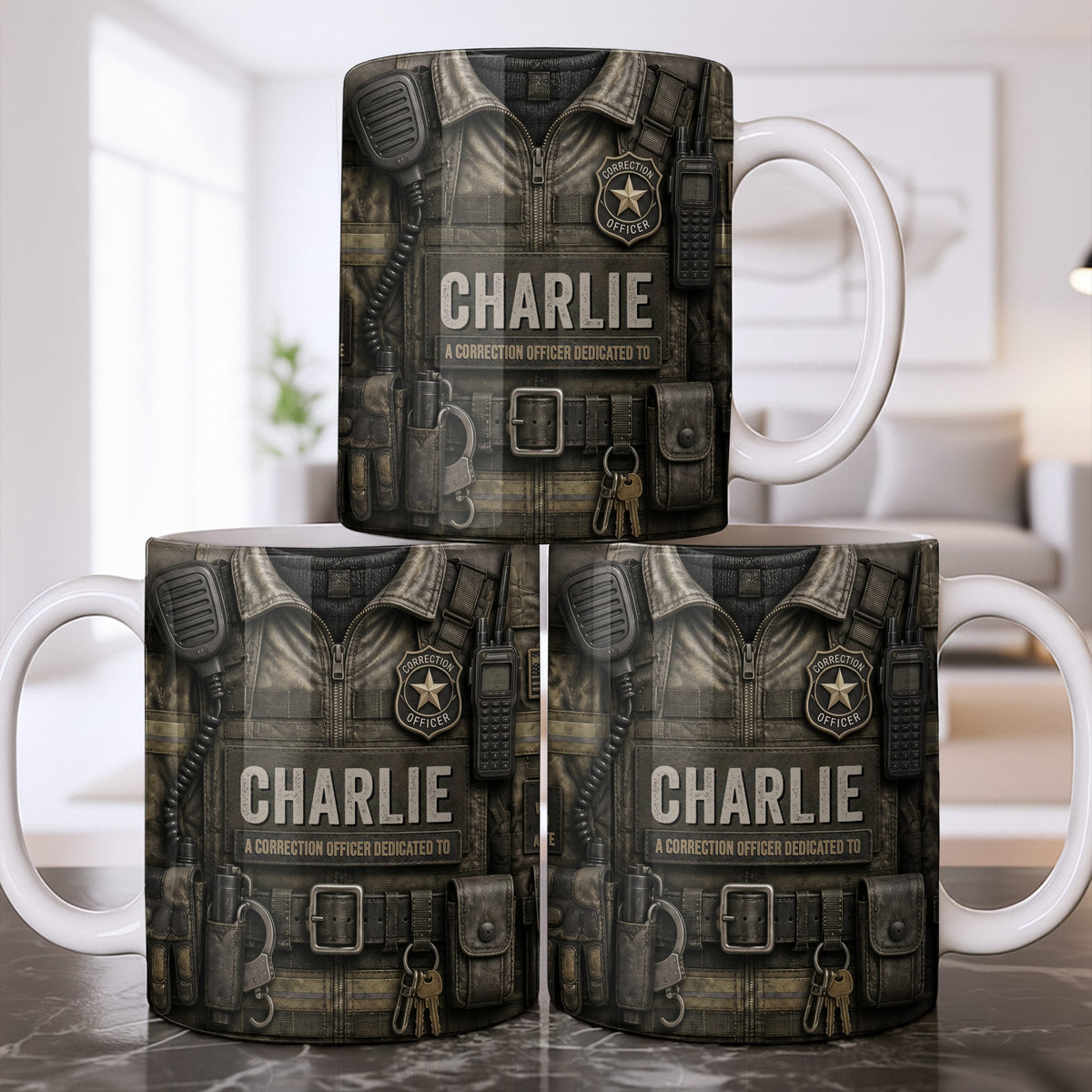 A Correction Officer Dedicated To Custom Tactical Vest Uniform - Personalized Custom Coffee Mug - JBS315_MG