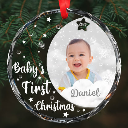 Baby's First Christmas, Featuring Snowflakes and Stars