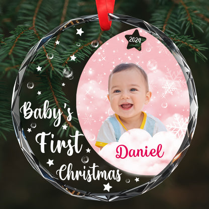 Baby's First Christmas, Featuring Snowflakes and Stars