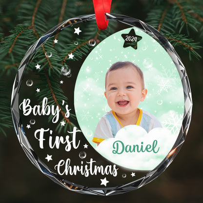 Baby's First Christmas, Featuring Snowflakes and Stars