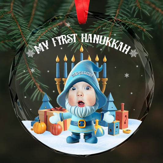 My First Hanukkah With Adorable Baby And Gifts