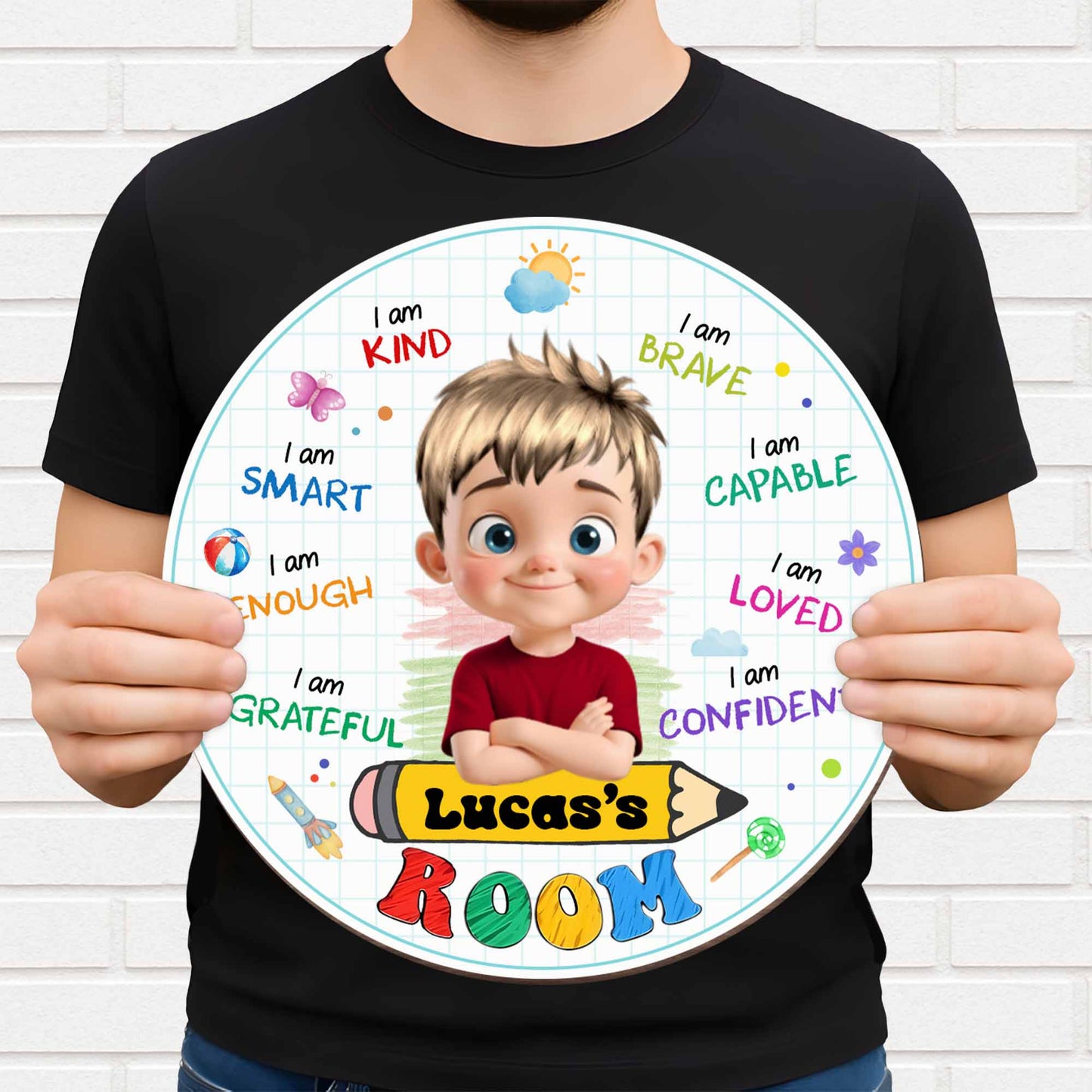 I Am Kind, I Am Brave, Sign For Kids Room
