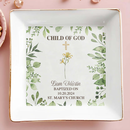 Child Of God Baptism Decorative Jewelry Dish