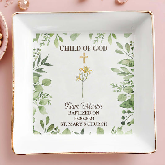 Child Of God Baptism Decorative Jewelry Dish