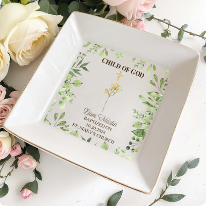 Child Of God Baptism Decorative Jewelry Dish