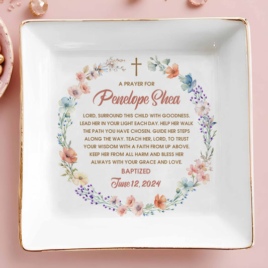 Grace And Love Blessing Cross And Flowers Design