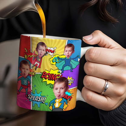 Superhero Adventures Await Capture Fun Moments Mug - Personalized Custom Coffee Mug - KID019_MG