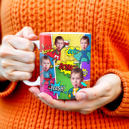 Superhero Adventures Await Capture Fun Moments Mug - Personalized Custom Coffee Mug - KID019_MG