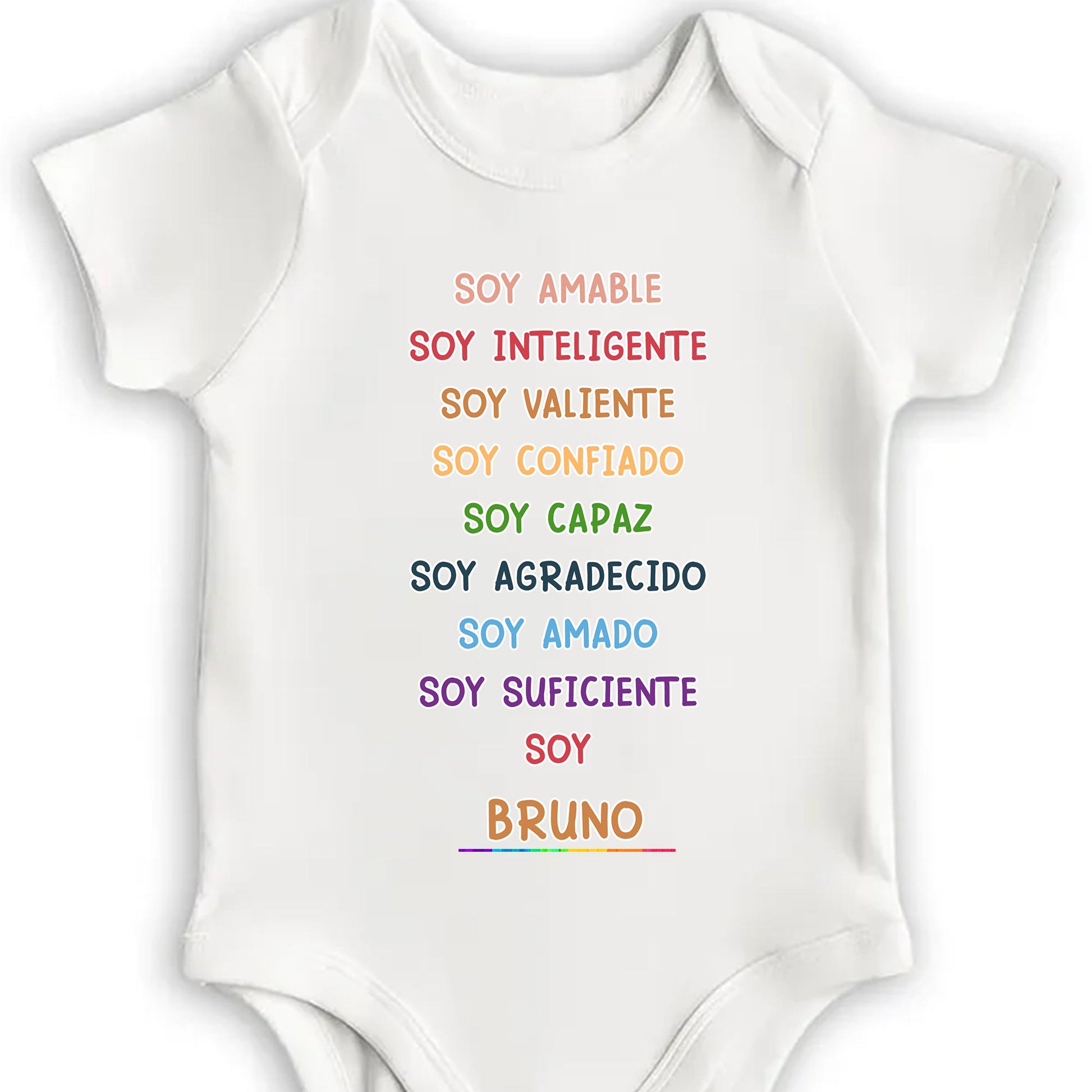 Soy Amable, Soy Inteligente, Soy Valiente, Custom Baby Onesie
