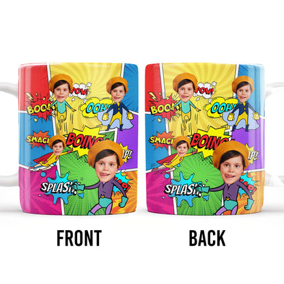 Unleash Your Inner Hero With Vibrant Comic Book Explosions - Personalized Custom Coffee Mug - KID020_MG