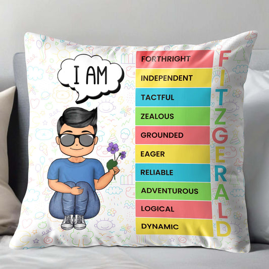 I Am Forthright Independent Personal Traits Doodle Pillow
