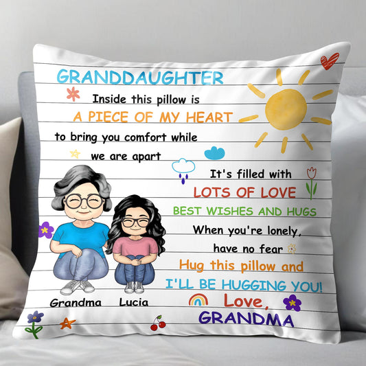 Comfort Pillow With Loving Message From Grandma