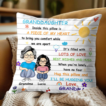 Comfort Pillow With Loving Message From Grandma