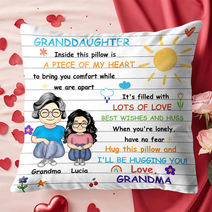 Comfort Pillow With Loving Message From Grandma