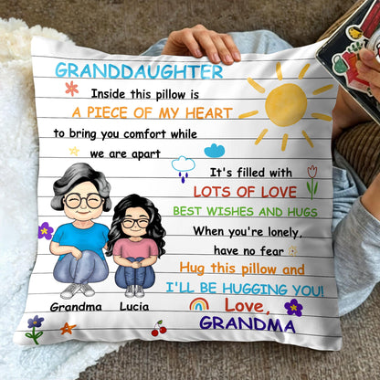 Comfort Pillow With Loving Message From Grandma