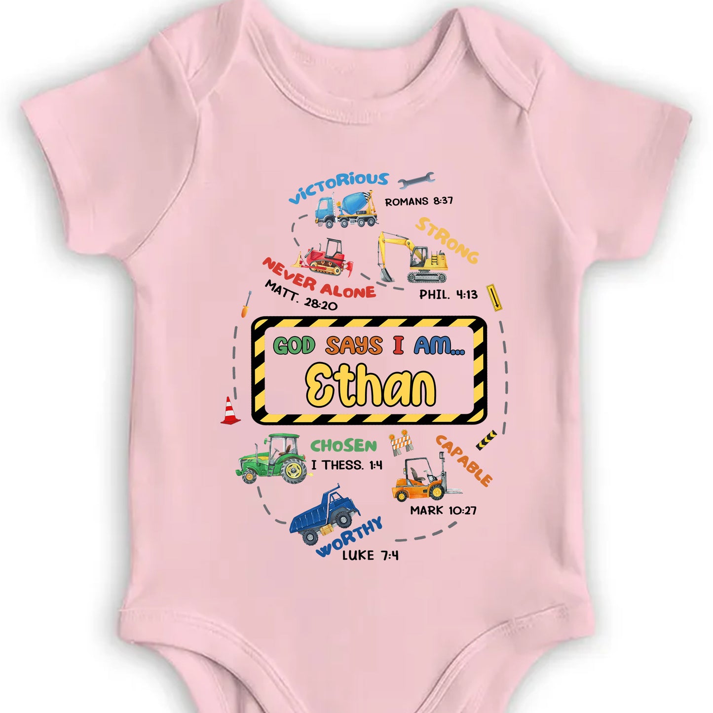 God Says I Am Victorious, Strong, Never Alone, Tractors and Christian Symbols
