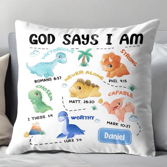God Says I Am Victorious, Chosen, Worthy, Dinosaurs and Palm Trees