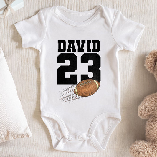 Customizable Baby Onesie With Football Design