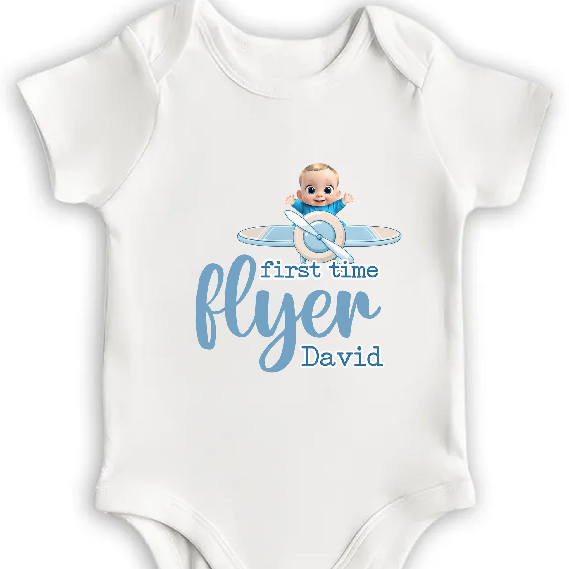 First Time Flyer, Baby And Airplane