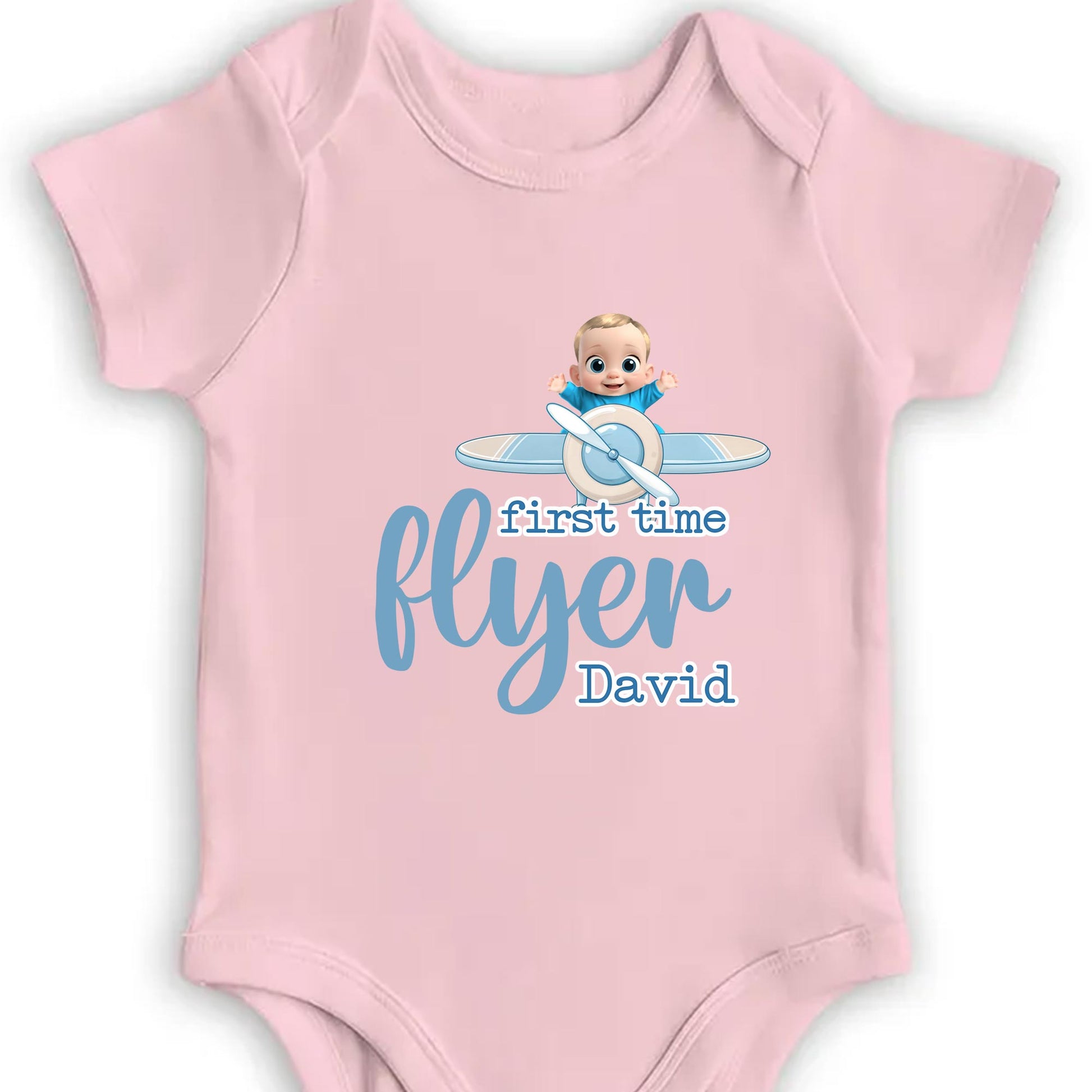 First Time Flyer, Baby And Airplane