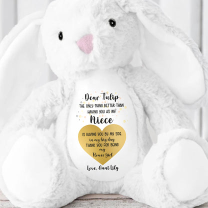 Dear Tulip, The Only Thing Better Than Having You As My Niece, Stuffed Bunny
