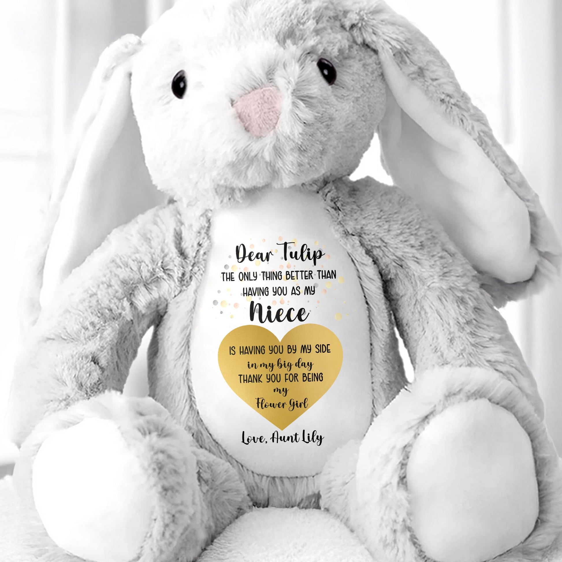 Dear Tulip, The Only Thing Better Than Having You As My Niece, Stuffed Bunny