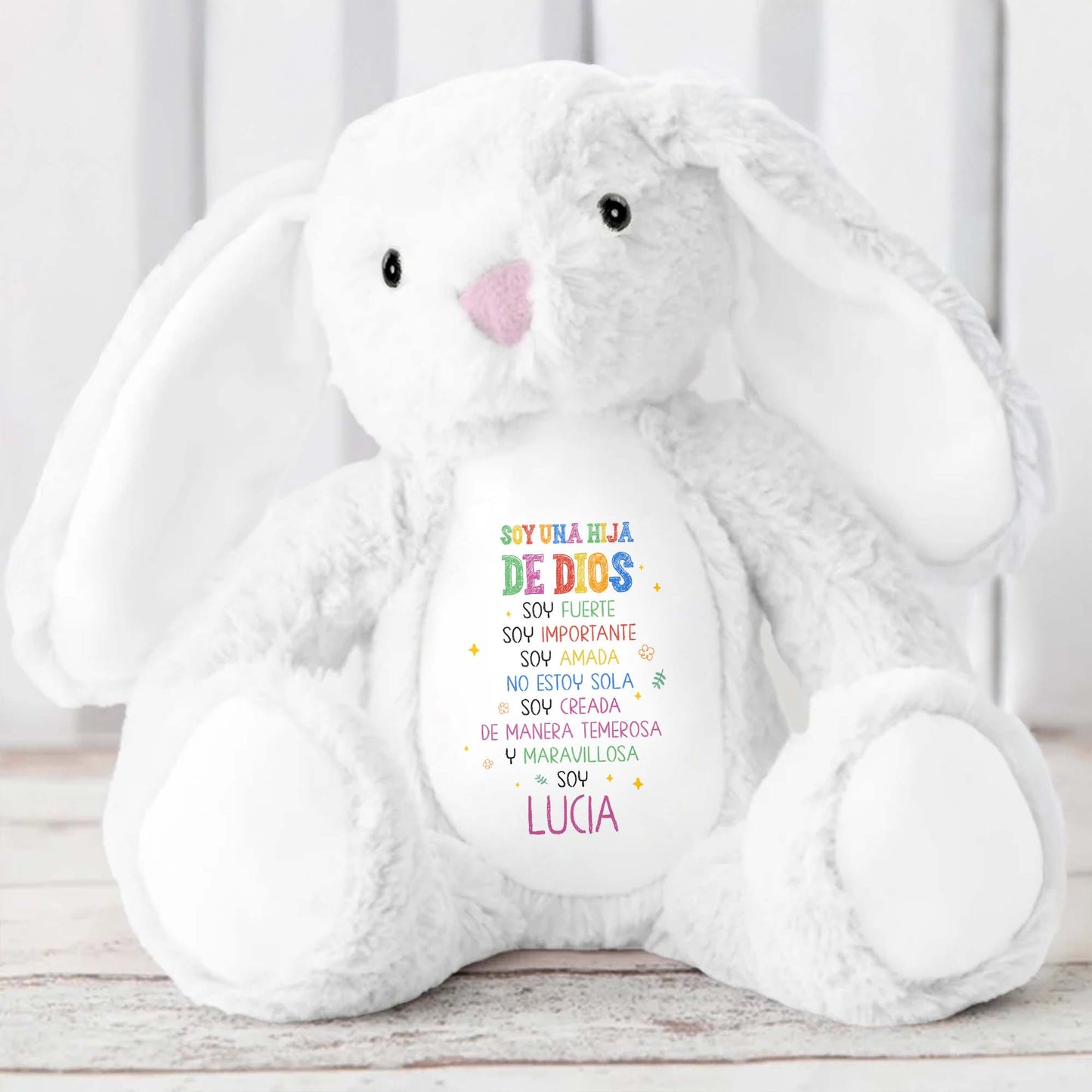 Soy Una Hija De Dios, Soy Fuerte, Stuffed Bunny
