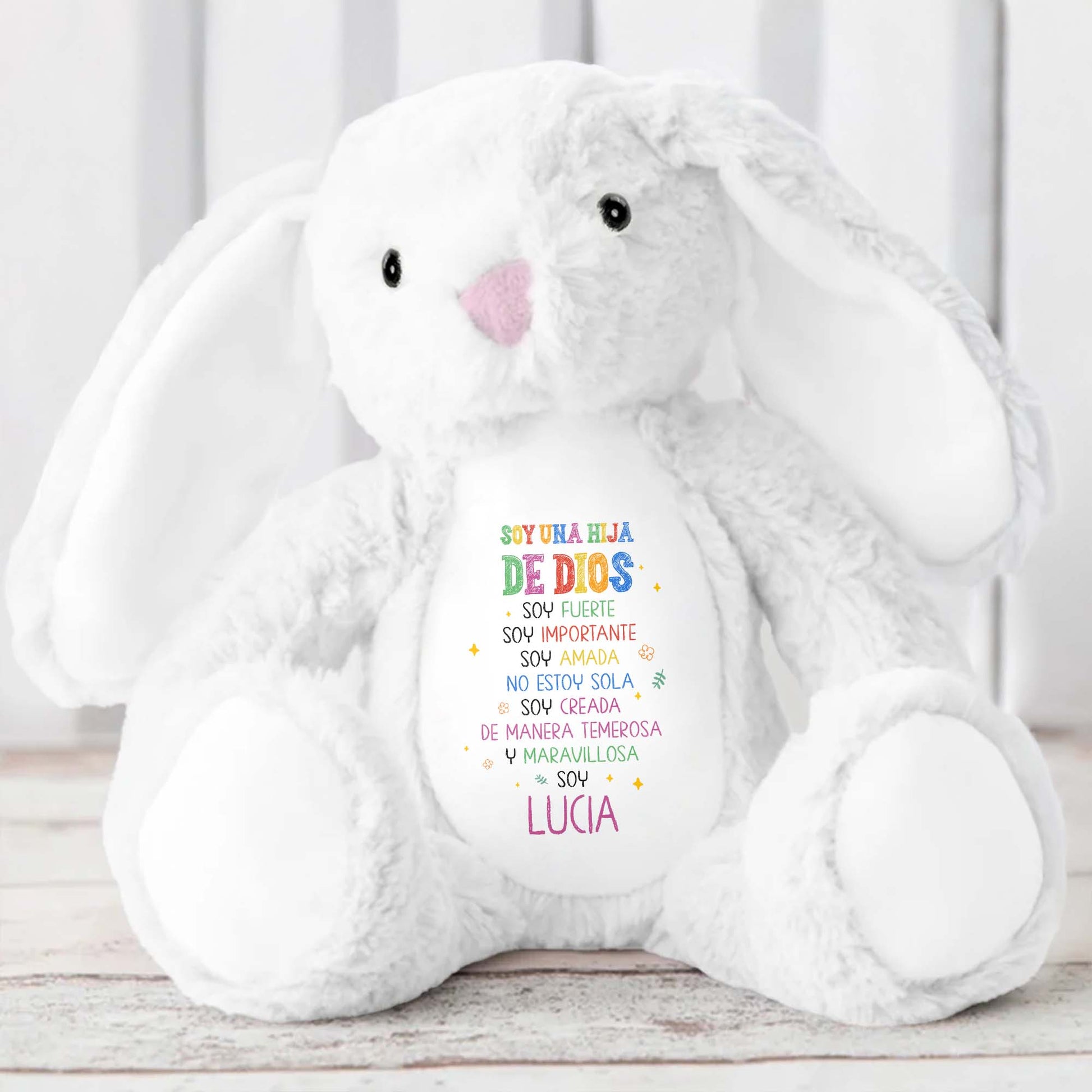 Soy Una Hija De Dios, Soy Fuerte, Stuffed Bunny