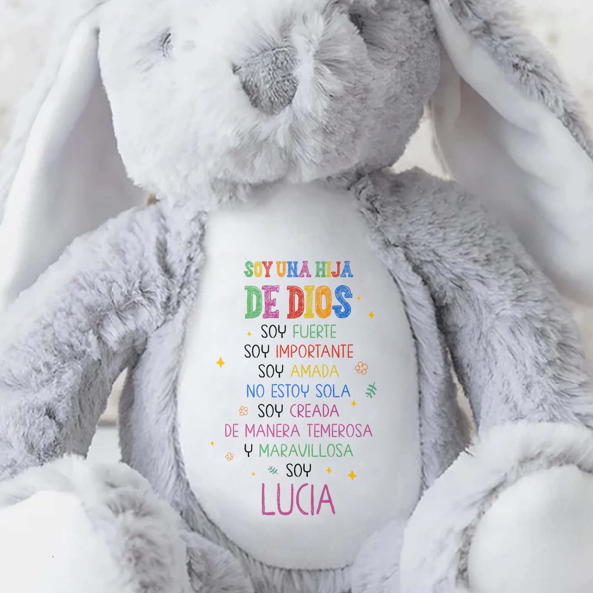 Soy Una Hija De Dios, Soy Fuerte, Stuffed Bunny