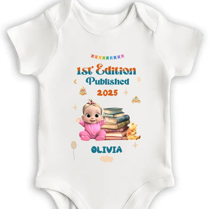 1st Edition Published 2025, Baby With Books and Teddy Bear