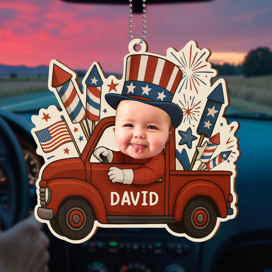 Celebrate Your Pride With Fireworks And American Flag Design