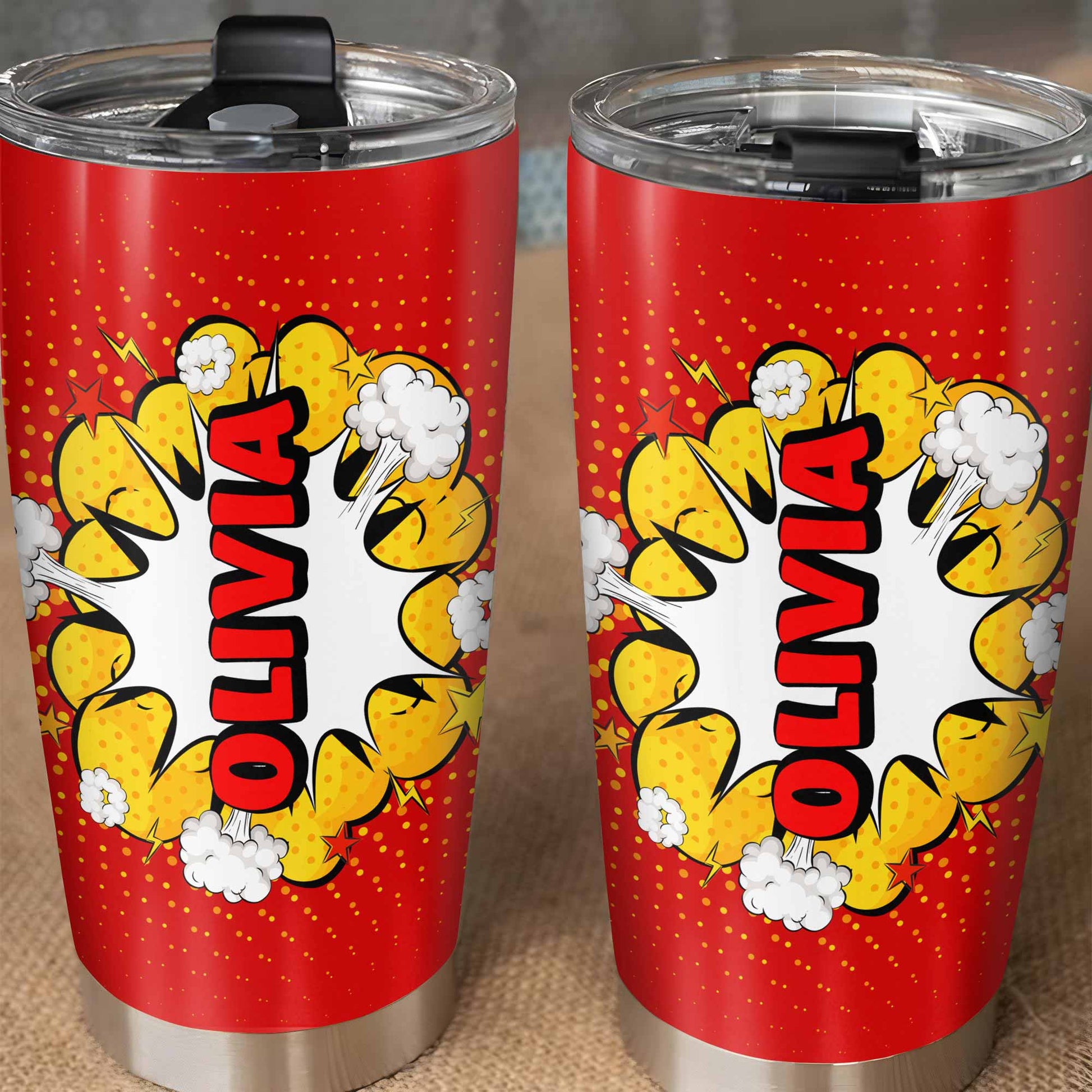 Burst Of Name In Tropical Style With Comic Style Explosion