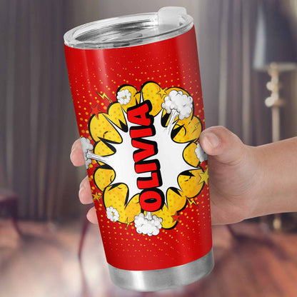 Burst Of Name In Tropical Style With Comic Style Explosion