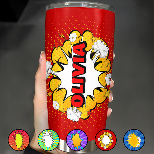 Burst Of Name In Tropical Style With Comic Style Explosion