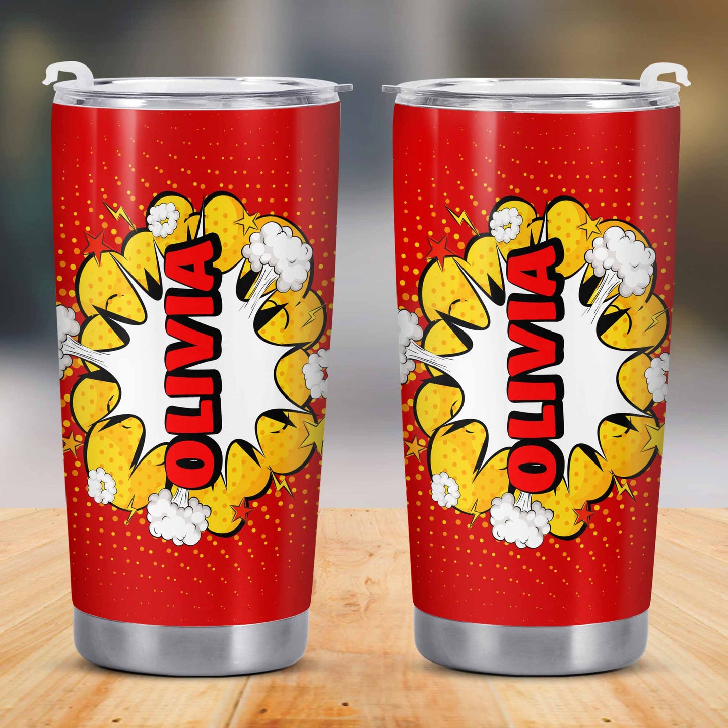 Burst Of Name In Tropical Style With Comic Style Explosion