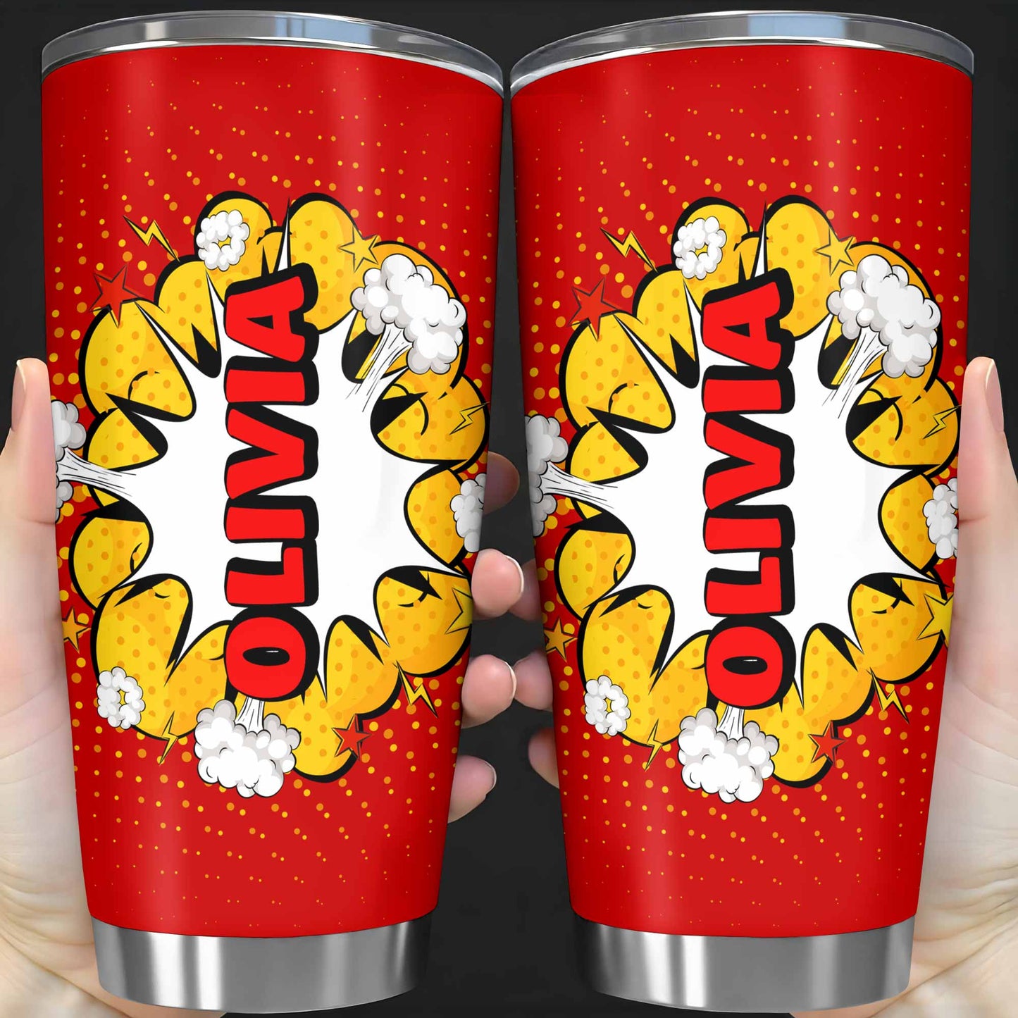 Burst Of Name In Tropical Style With Comic Style Explosion
