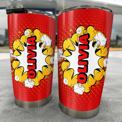 Burst Of Name In Tropical Style With Comic Style Explosion