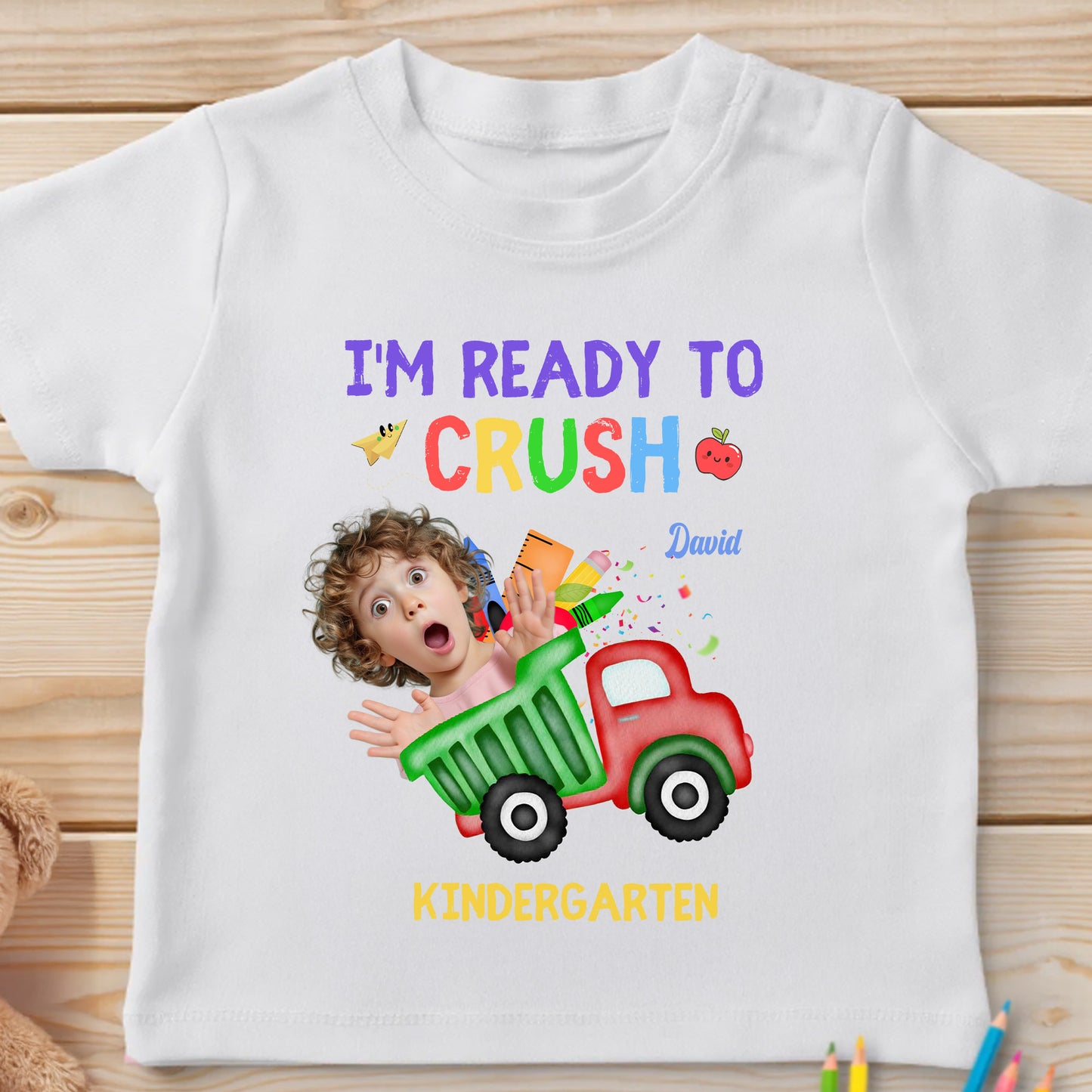 I'm Ready To Crush Kindergarten With Toy Car And Books