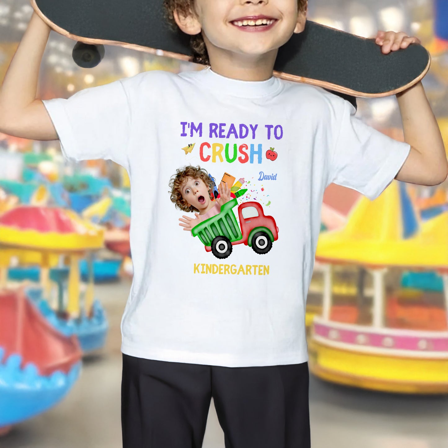 I'm Ready To Crush Kindergarten With Toy Car And Books