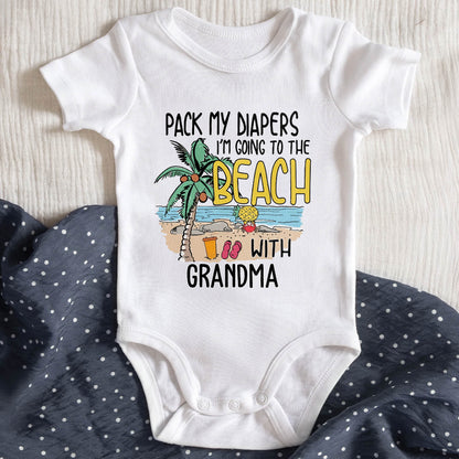 Pack My Diapers, Going To The Beach With Palm Tree